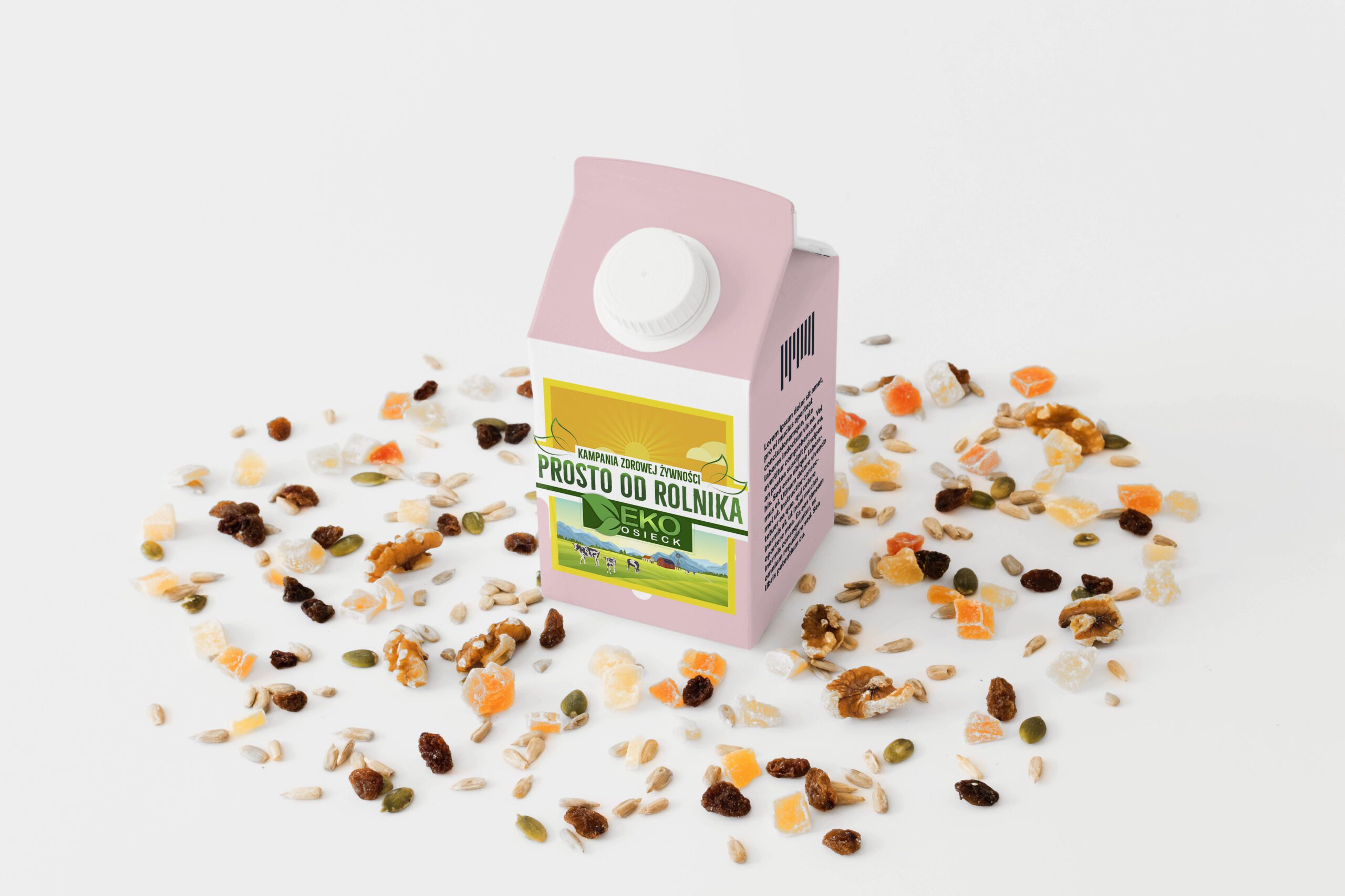 Słoiki z etykietą "Prosto od Rolnika" – projekt opakowań ekologicznych produktów rolniczych