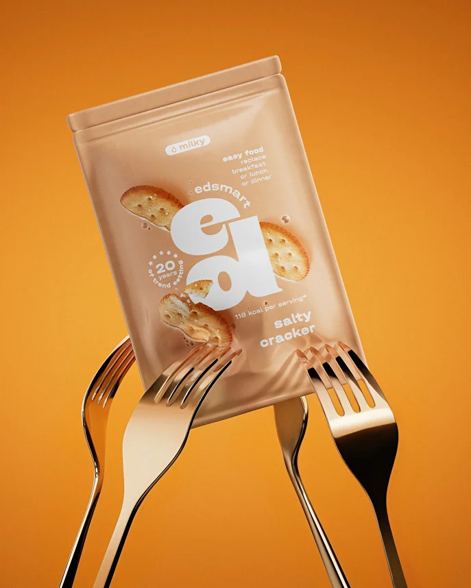 Opakowanie koktajlu Edsmart prezentowane z widocznymi grafikami składników.